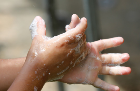 Hands with soap