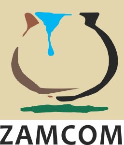 Beige square logo for ZAMCOM