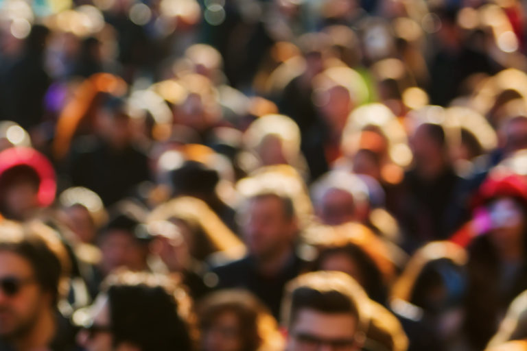 blurred picture of a crowd of people