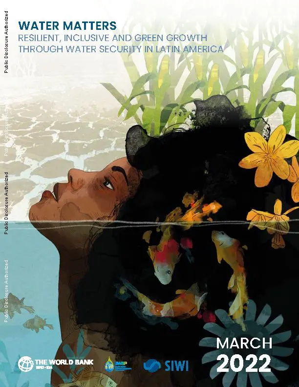cover of the World Bank and SIWI report Water Matters showing an illustration of a girl's head above
